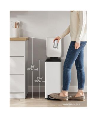 12.7 Gallon Garbage Can For Narrow Spaces With Soft-close Lid