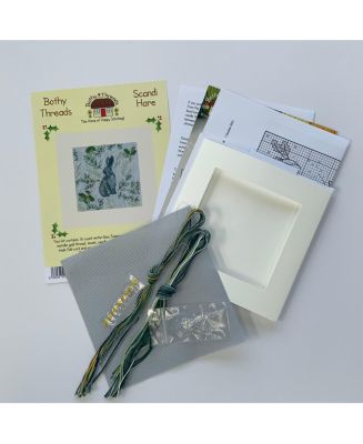 Bothy Threads Kit Punto Croce Scandi Hare: Ricamo Contato Con Aida Zweigart, Cotoni E Perline, Dimensioni Finali 10x10 Cm - 4