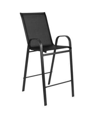 4 Pack Outdoor Barstools With Flex Comfort Material-Patio Stool