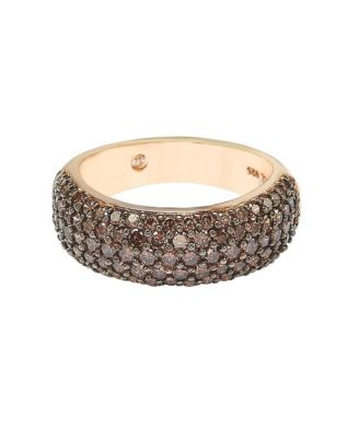 Suzy Levian Sterling Silver Cubic Zirconia Thick Pave Band
