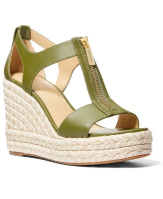 Michael Kors hot Linen Wedge Sandals