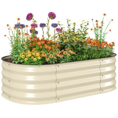Galvanized Raised Garden Bed Planter Box