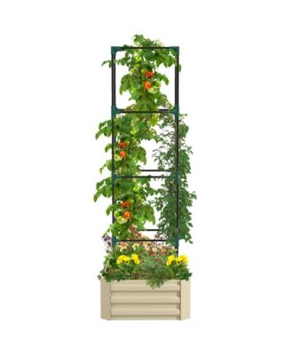 Galvanized Raised Garden Bed w/ Tomato Cage