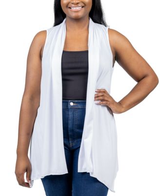 Plus Size Asymmetric Open Front Cardigan Sweater