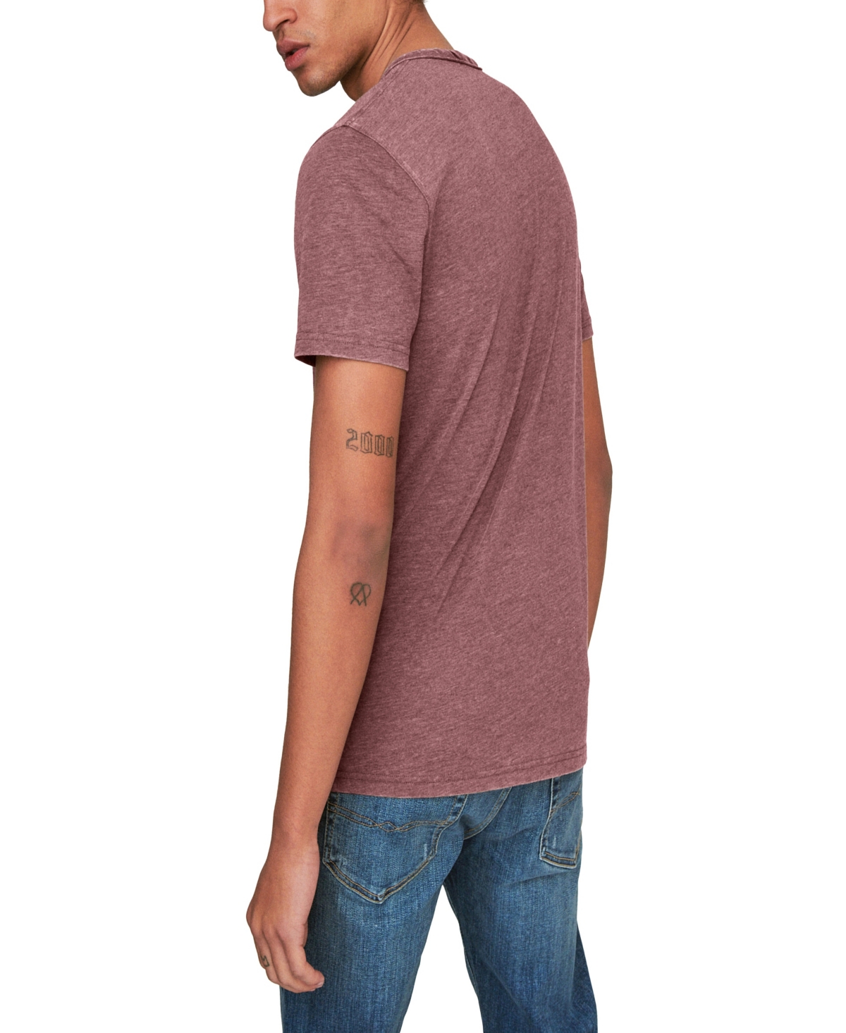 Lucky Brand Men's Venice Burnout Notch Neck Tee T-shirts In Port Royale