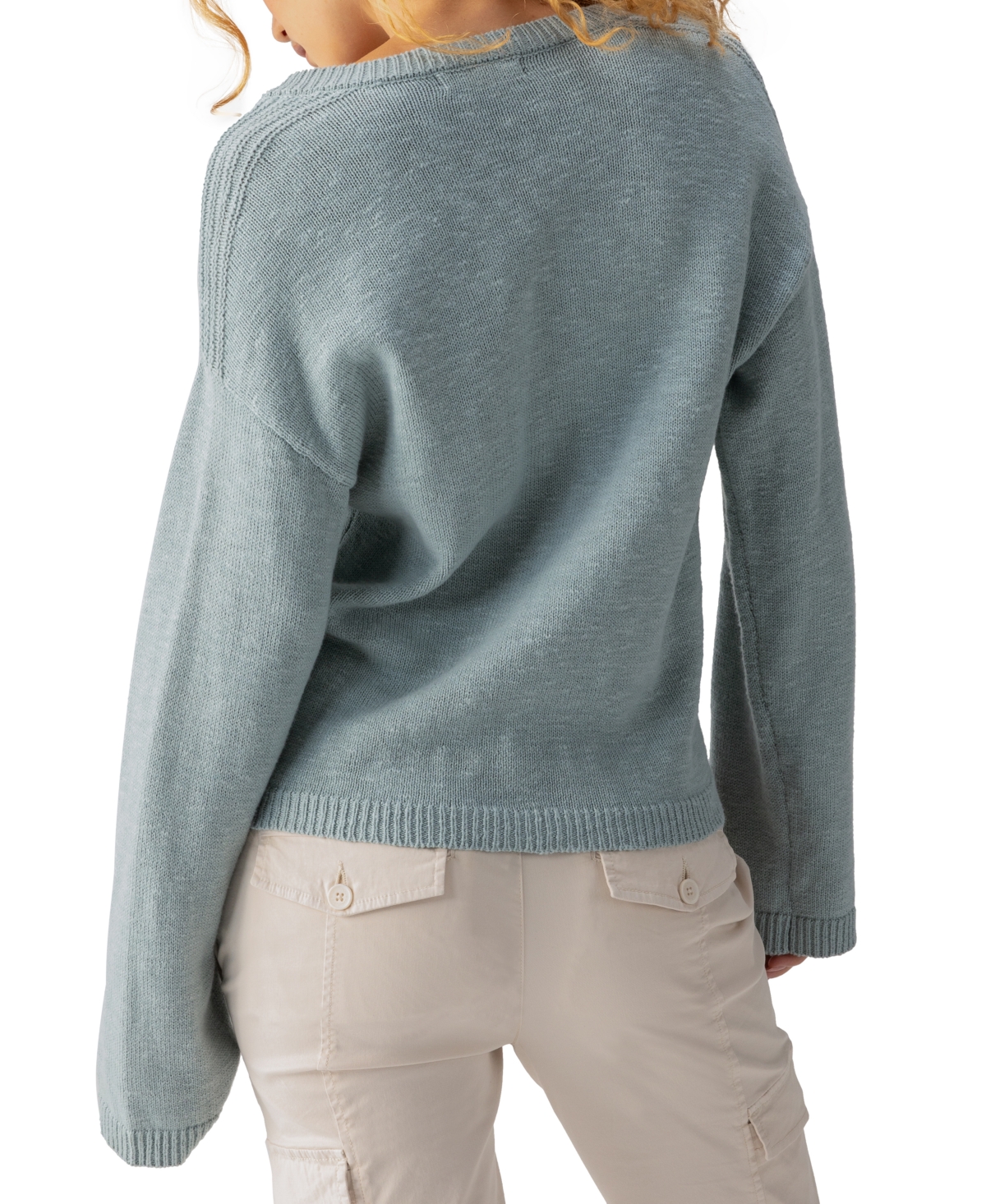 Sanctuary Women's Chill Vibes Cotton V-Neck Pullover Sweater