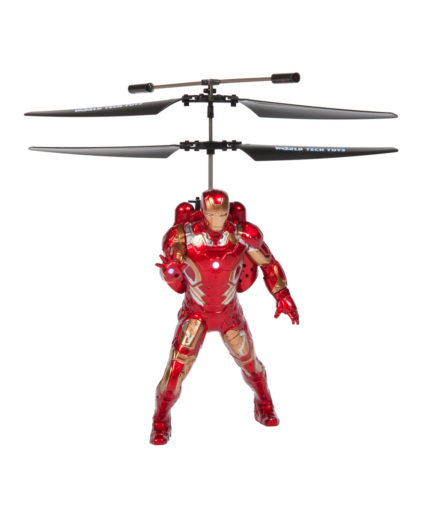 Детская игрушка World Tech Toys Avengers Iron Man Twin-Rotor LED Remote Control Helicopter — фото 2