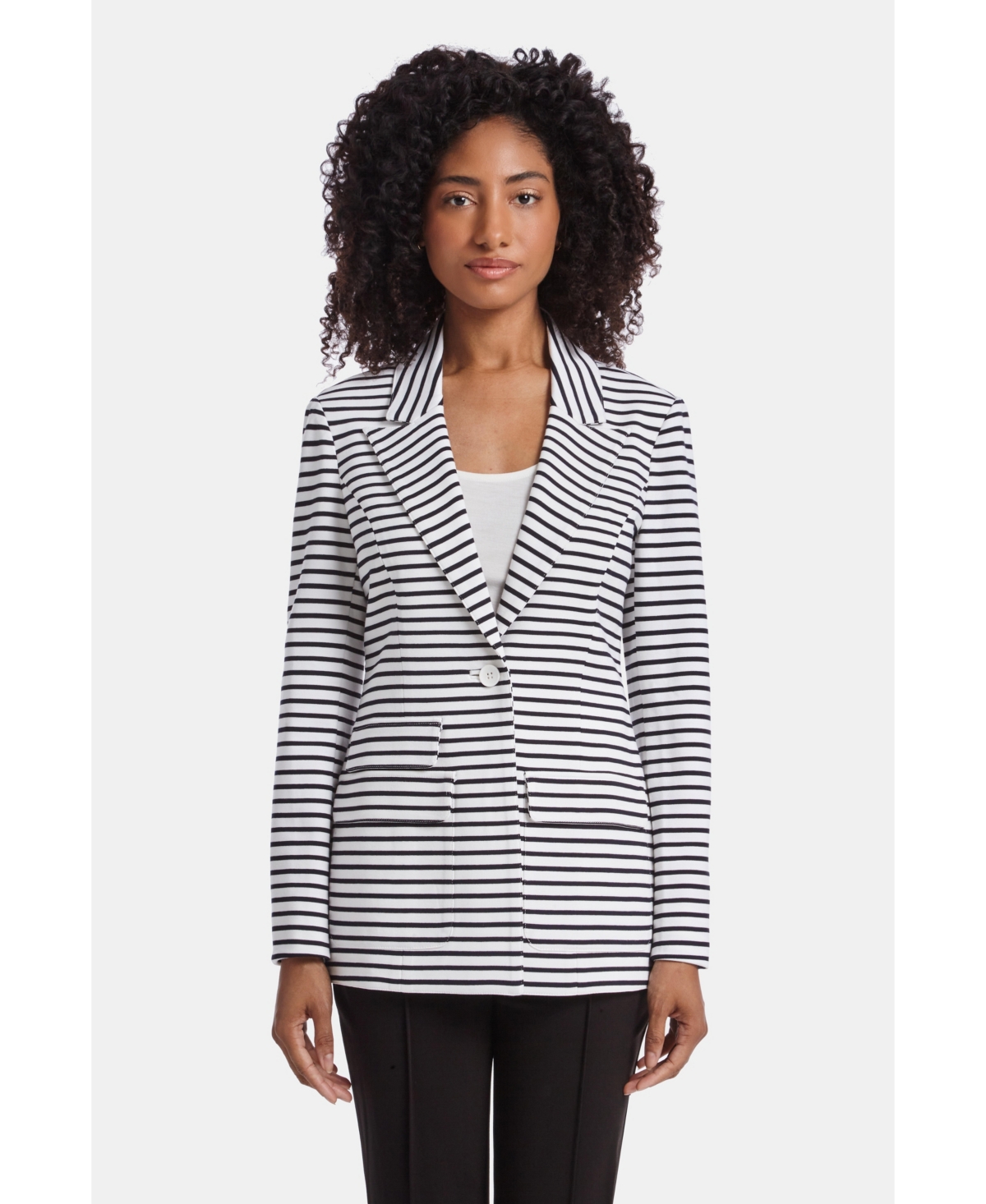 Women's The Stripe Hailey Jacket - Black  white