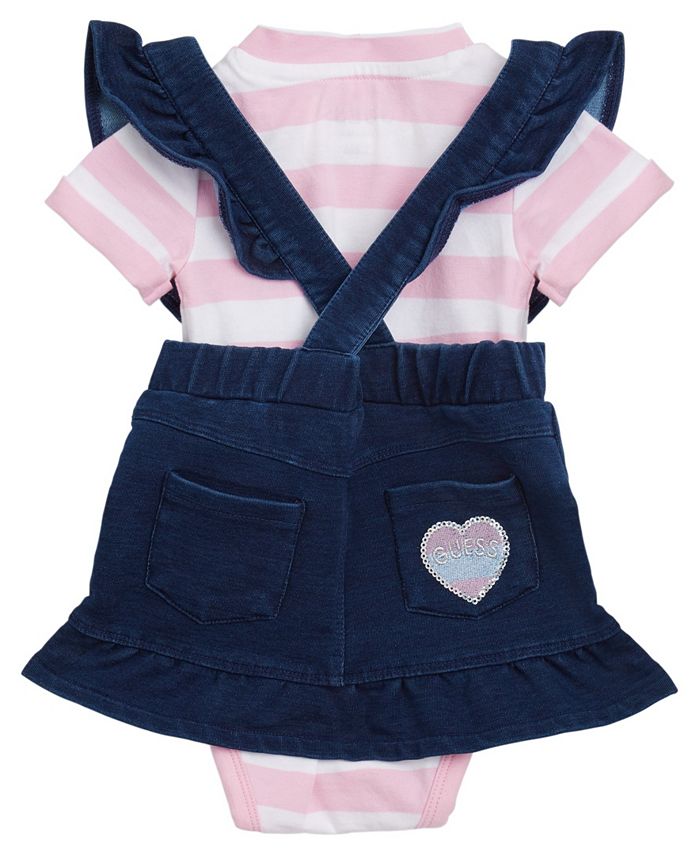 GUESS Baby Girl Bodysuit and Knit Denim Skirtall Set Macy's