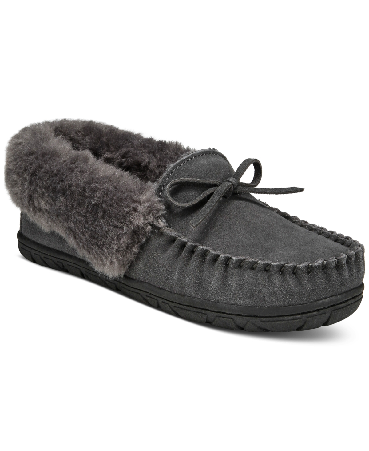 Women's Darcyy Moccasin Slippers, Created for Macy's - Grey