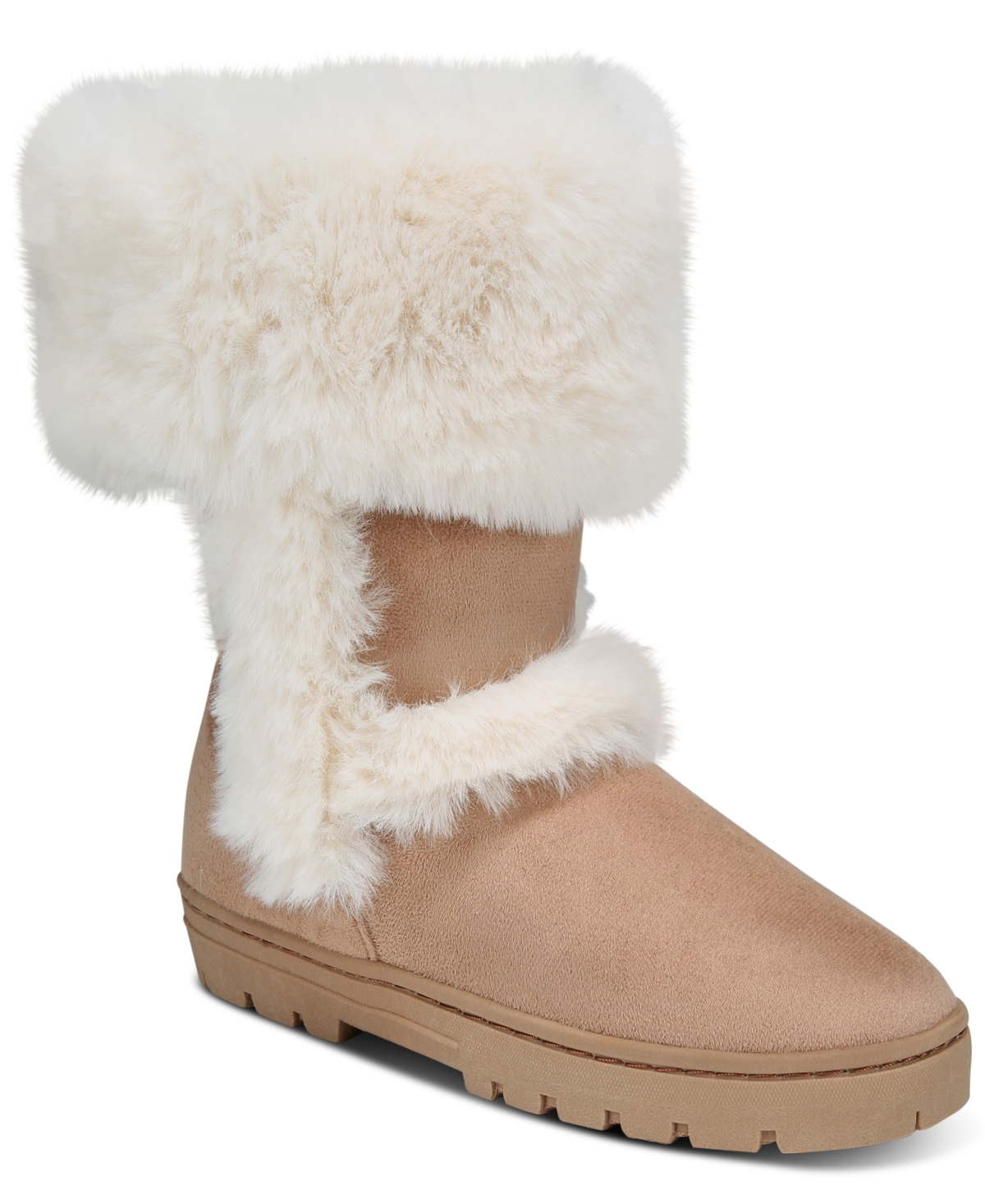 Style & Co Wittyy Womens Pull On Round Toe Mid-calf Boots In Sand