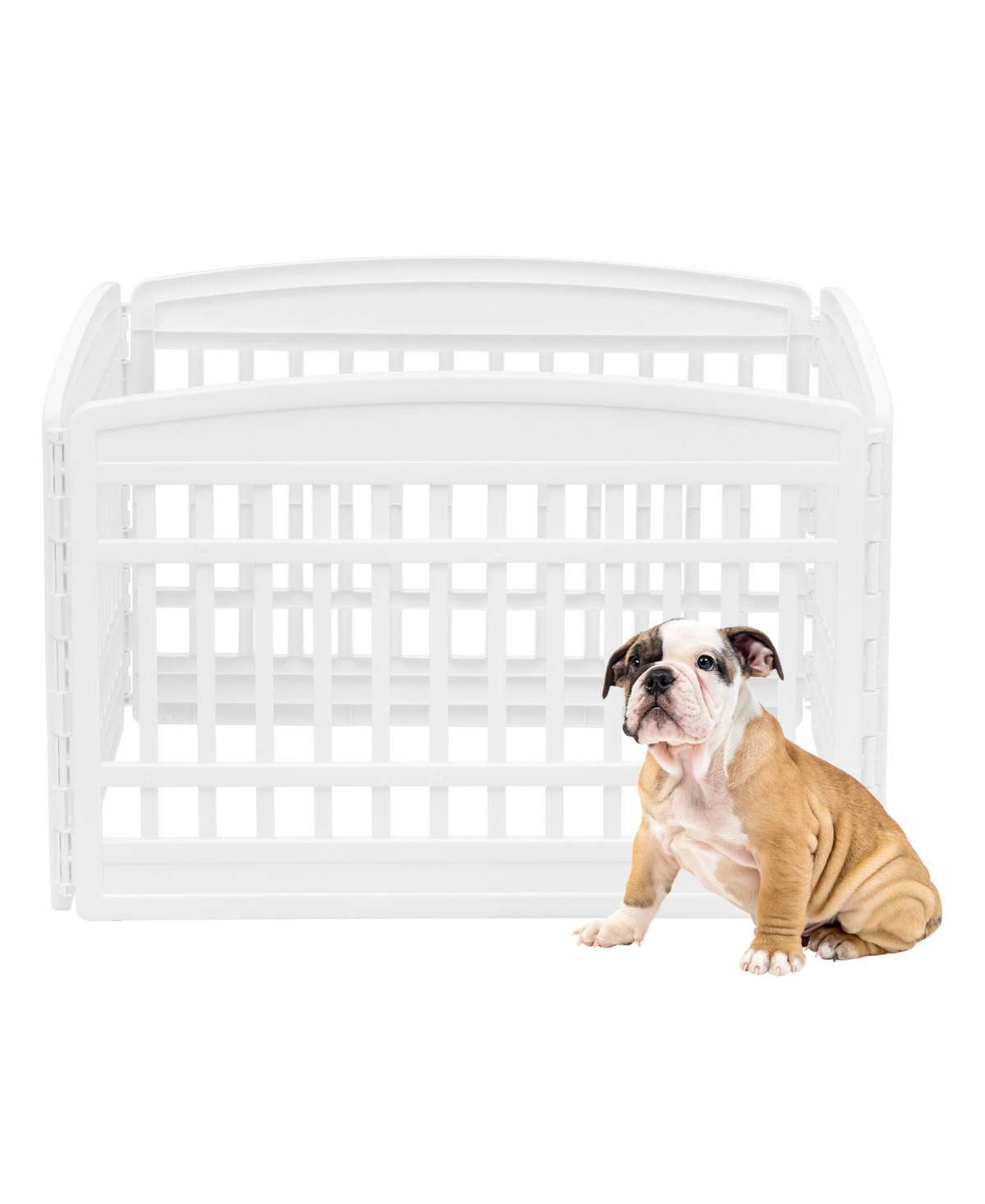 Usa 24" Exercise 4-Panel Pet Playpen, Dog Playpen for Puppy Small Dogs Keep Pets Secure Easy Assemble Easy Storing Customizable Non-Skid Rubber F