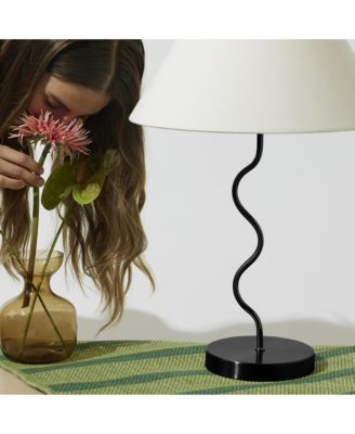 Squiggle 22" LED Contemporary Modern Table Lamp with Empire Shade