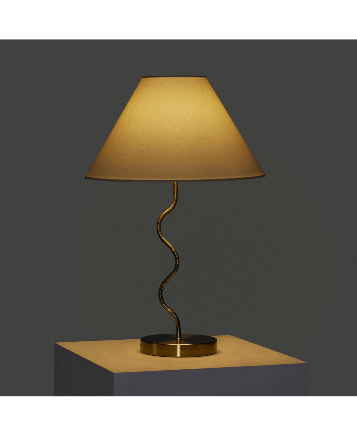 Brightech Squiggle 22" Led Contemporary Modern Table Lamp with Empire Shade