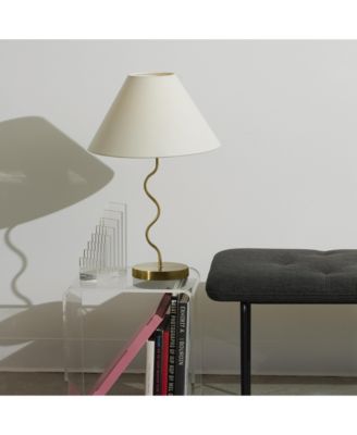 Squiggle 22" LED Contemporary Modern Table Lamp with Empire Shade