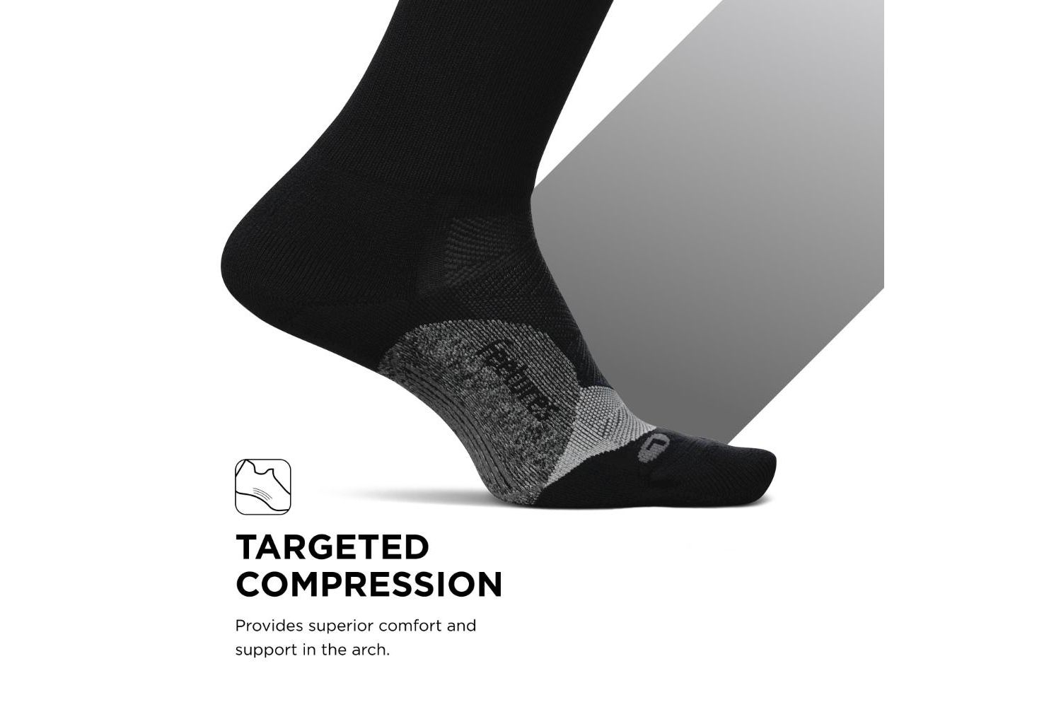 Men's Elite Light Cushion Mini Crew Sock - Sport Sock with Targeted Compression