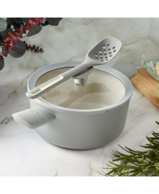 Balance Non-stick Ceramic Stockpot 10", 4.6qt. With Glass Lid, Recycled Aluminum