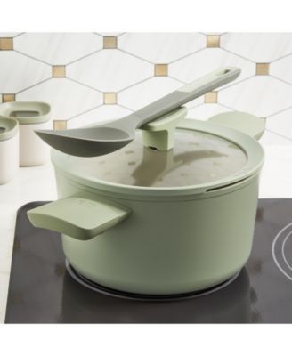 Balance Non-stick Ceramic Stockpot 8", 3.3qt. With Glass Lid, Recycled Aluminum