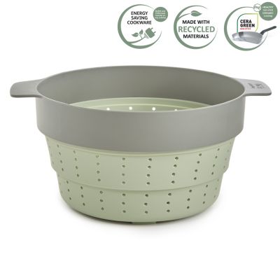 Balance Non-stick Silicone Collapsible Steamer Basket & Strainer 10", Recycled Material