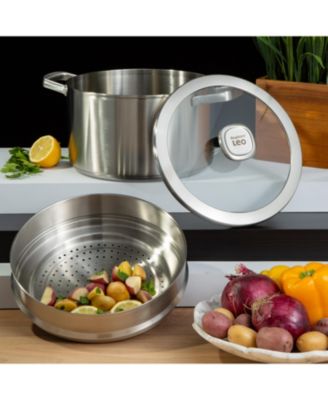 Graphite 3Pc Recycled 18/10 Stainless Steel Steamer Set