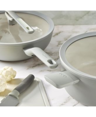 Balance 4Pc Non-stick Ceramic Stockpot and Wok Pan Set, Glass Lids, Recycled Aluminum