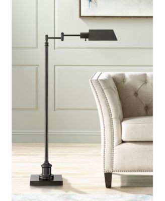 Jenson Traditional Pharmacy Swing Arm Floor Lamp 54" Tall Adjustable Dark Bronze Metal Shade for Living Room Reading Bedroom Office