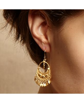 Gold Veils - Petal Chandelier Earrings