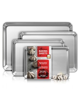 JoyTable Non-stick Aluminum Baking Sheet Set - 4 Pack - Large, Half Sheet, Quarter Sheet, Jelly Roll Sheet - Macy's