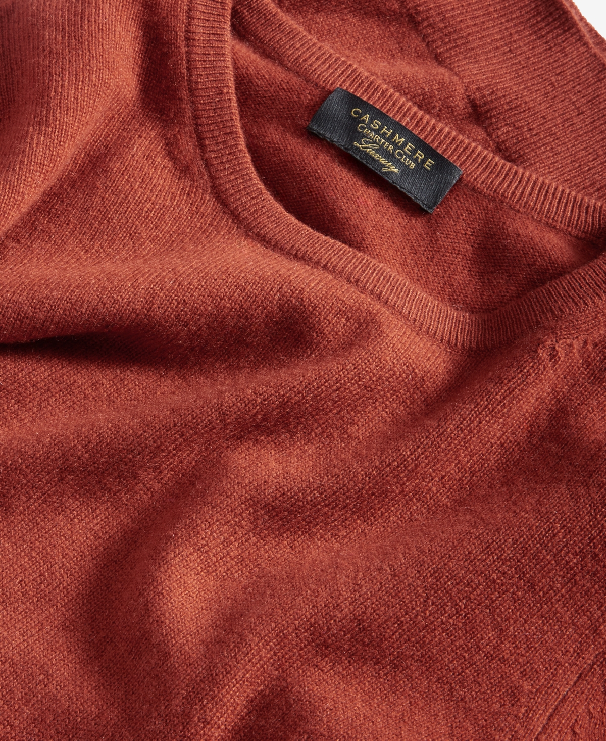 Charter Club 100% Cashmere Women's Petite Long-sleeve Crewneck Sweater, Created For Macy's In Bronze Pecan