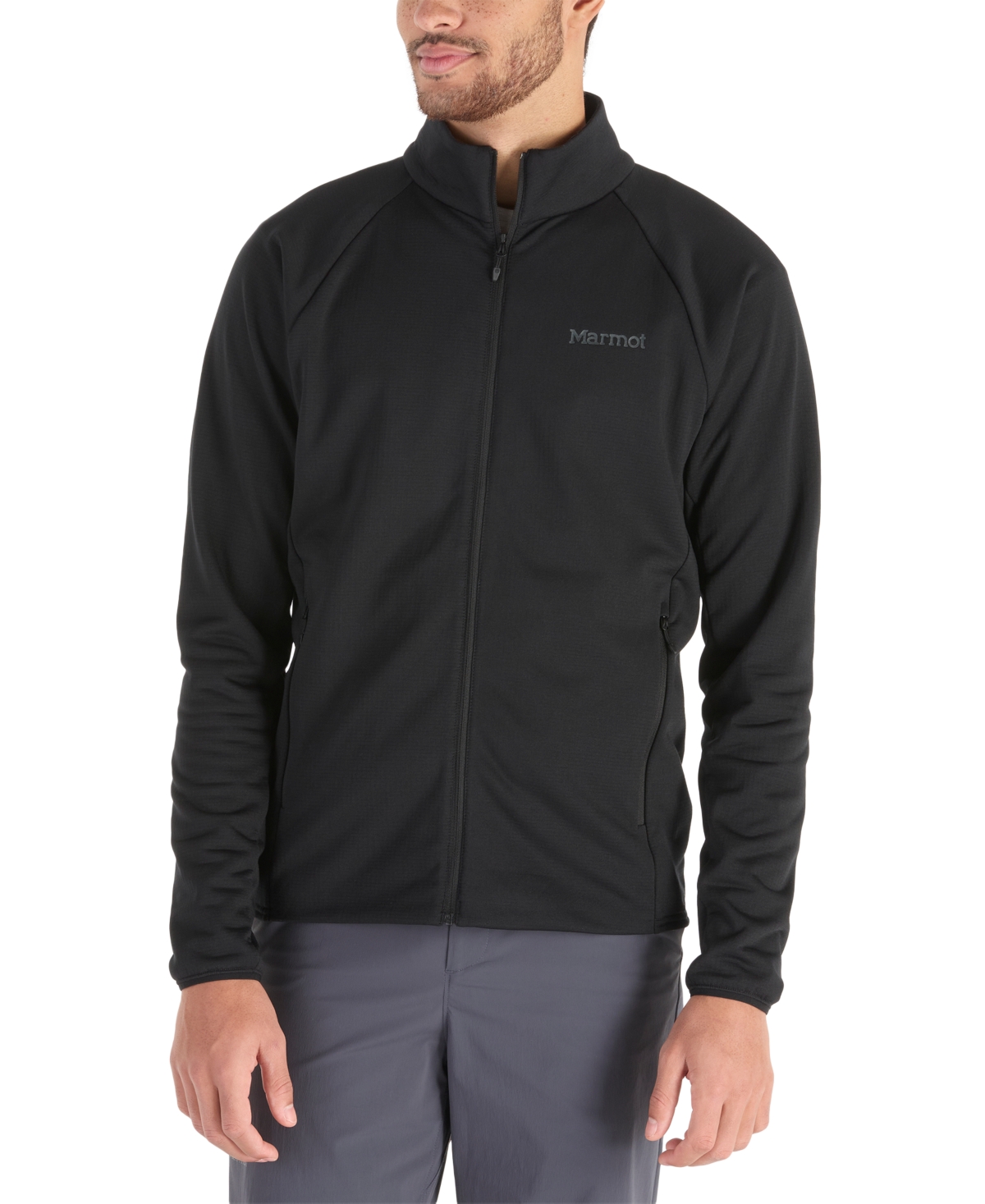 Marmot Men's Leconte Long Sleeve Zip-front Hoodie Jacket In Black