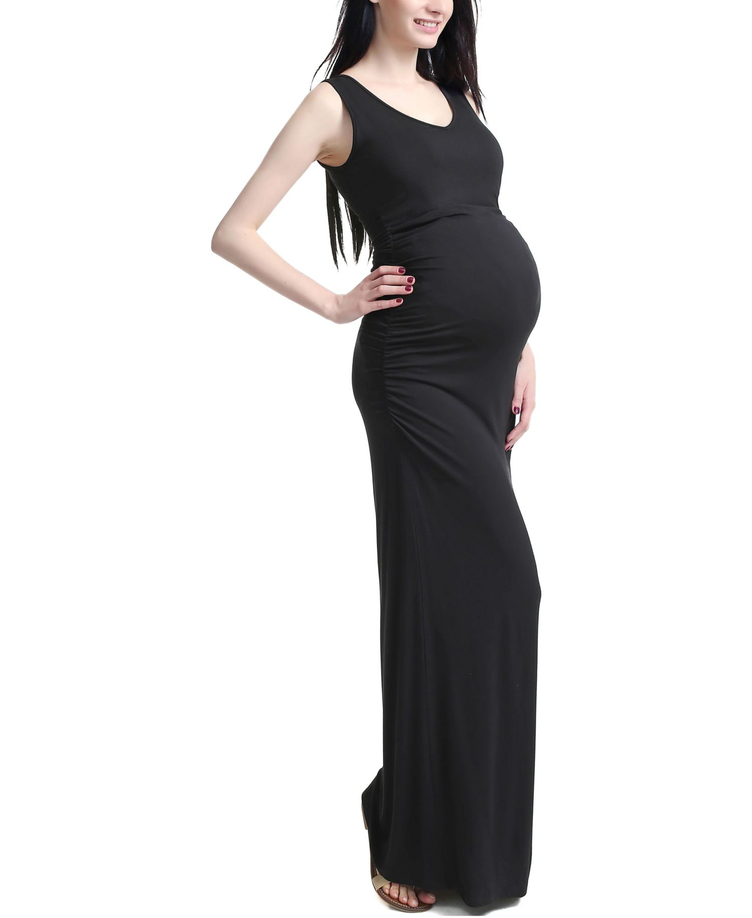 Women's V-Necl Lace Back Maxi Dress