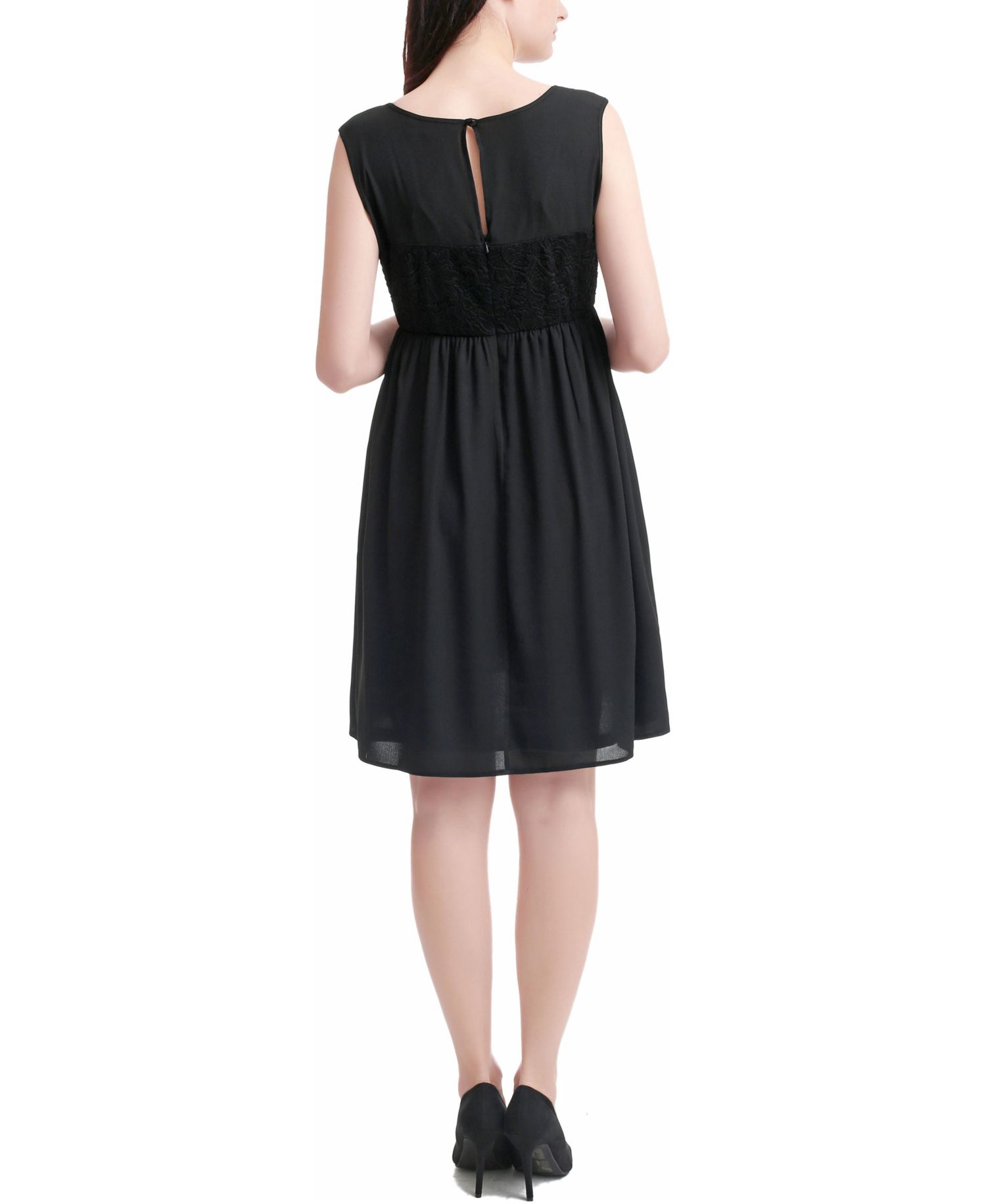 Women's Lace & Mesh Skater Dress
