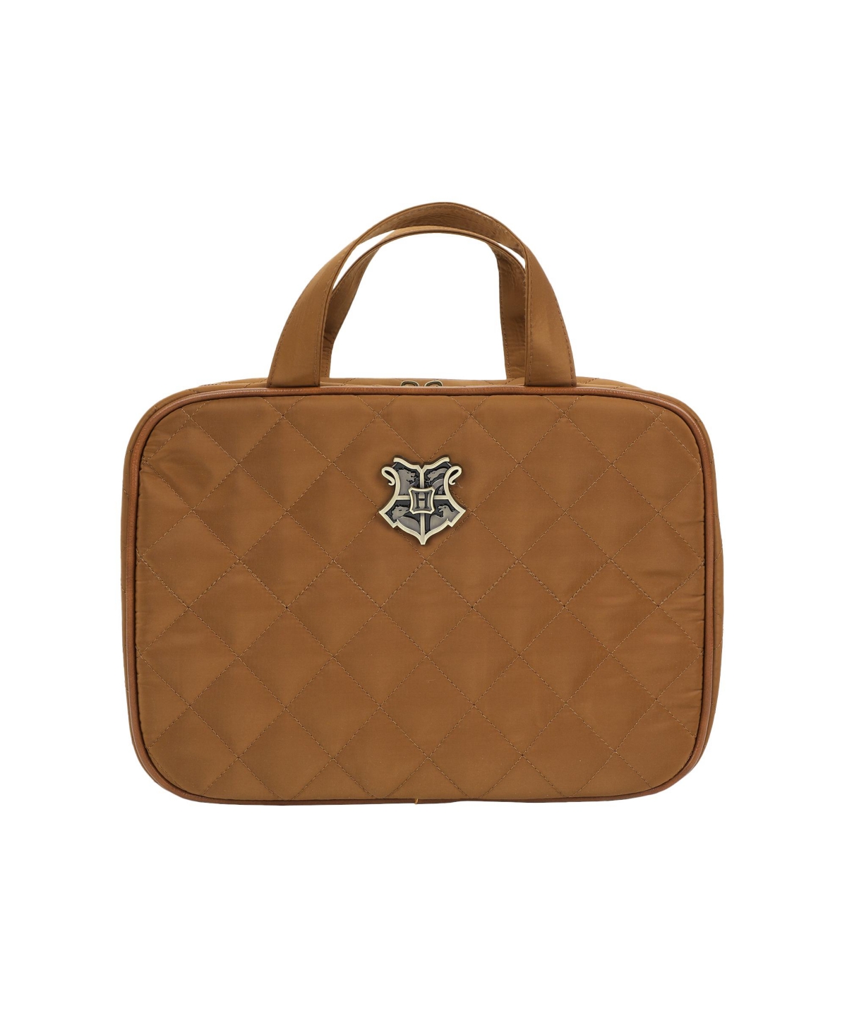 Hogwarts Quilted Hanging Toiletry Bag - Brown