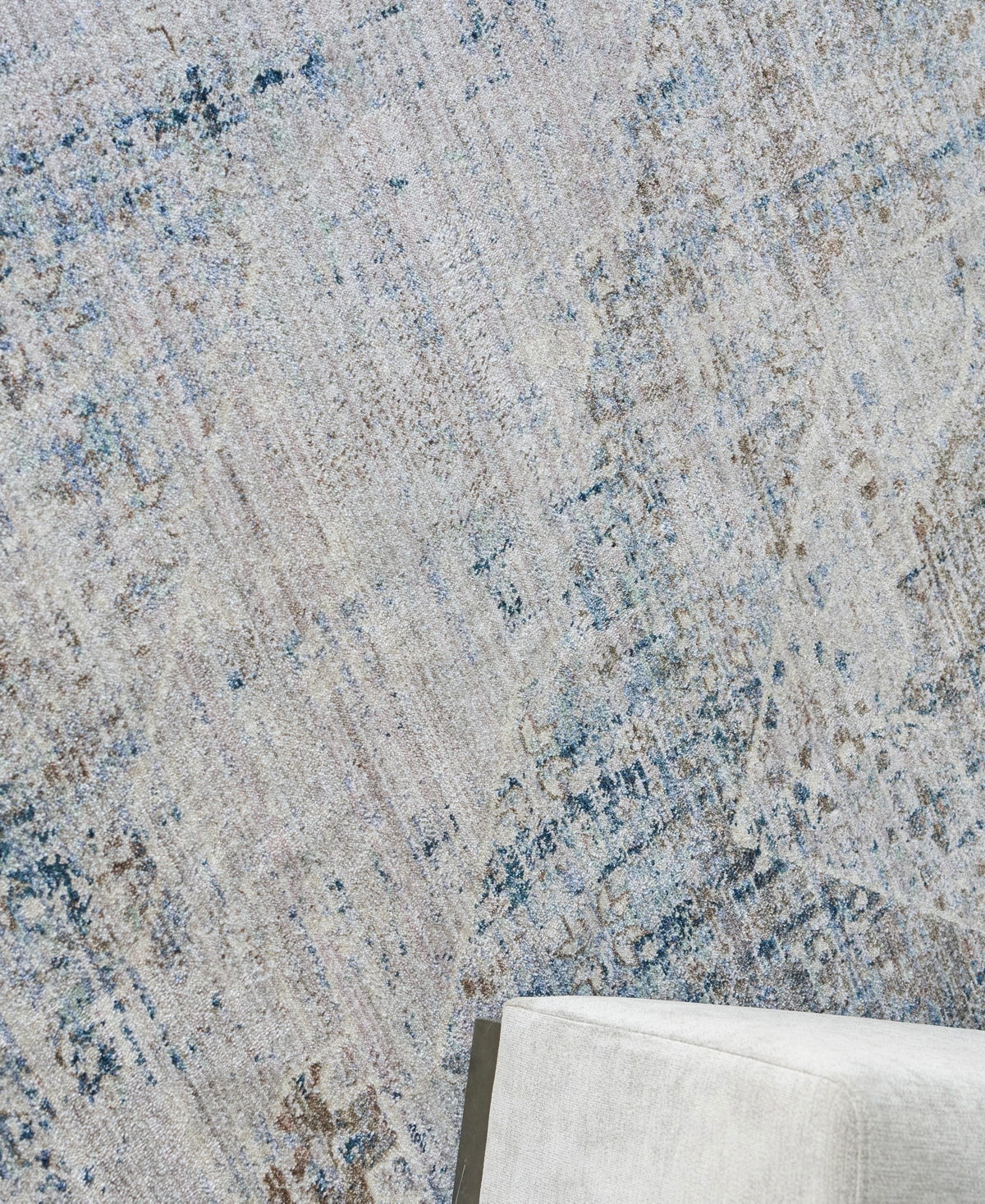 The Met X Exquisite Rugs Vintage Looms Vtl-71 4'x6' Area Rug In Beige,blue