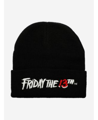 Friday The 13th Men's Title Logo Black Knit Cap Macy's