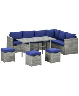 Wicker Furniture Set, Sectional Sofa w/ Loveseats & Chairs