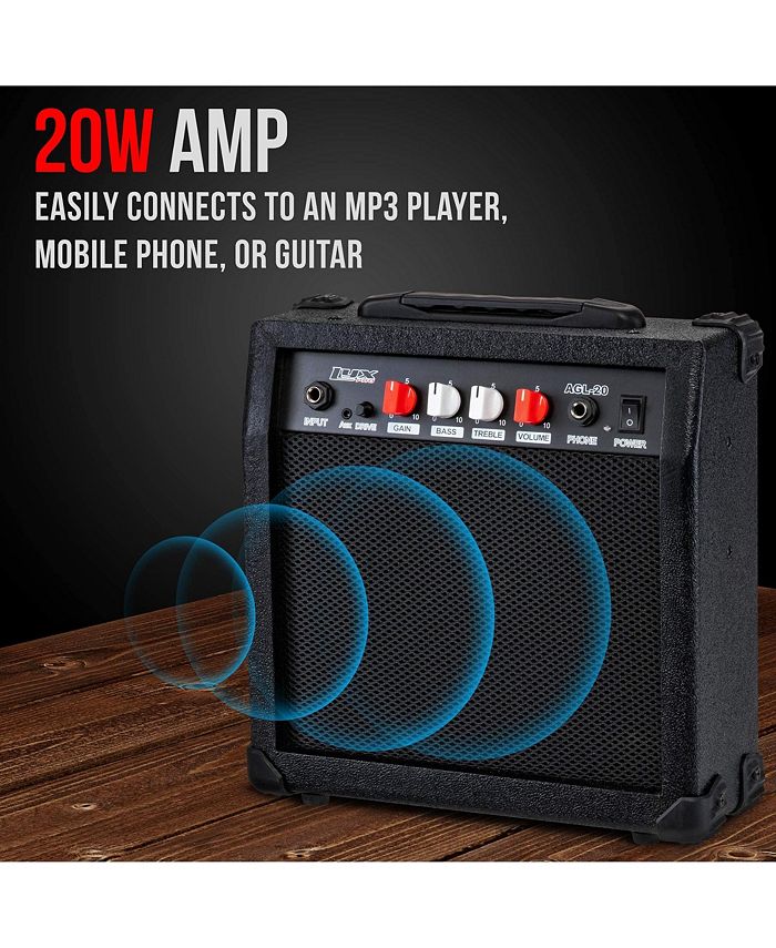 Lyxpro Electric Guitar Amp, 20 Watt Guitar Amplifier Mahogany Macy's