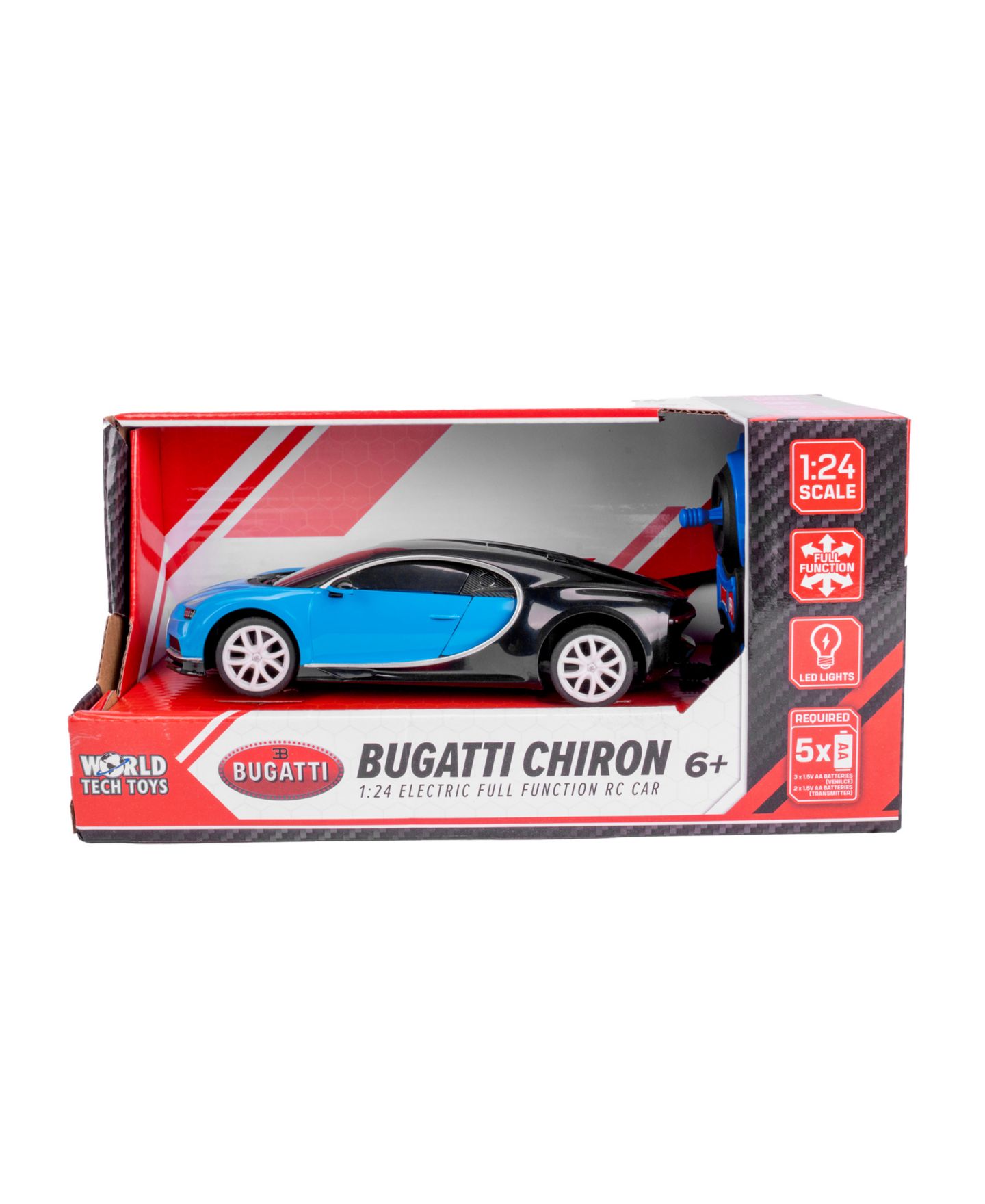 Детская игрушка World Tech Toys 1:24 Bugatti Chiron Electric RC Car — фото 5