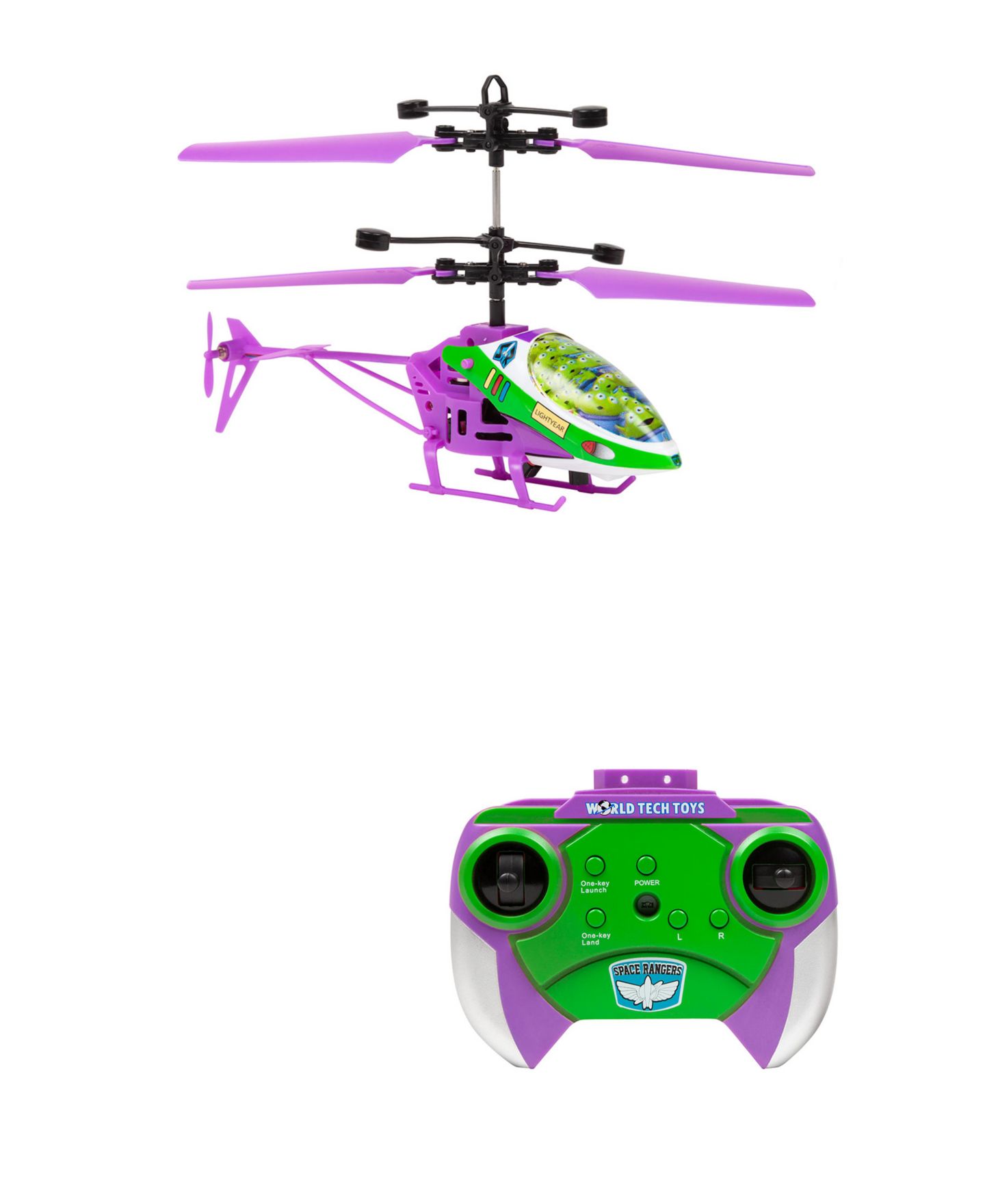 Детская игрушка World Tech Toys Disney Pixar Toy Story Buzz Lightyear Motion-Sensitive Remote Control Helicopter — фото 1