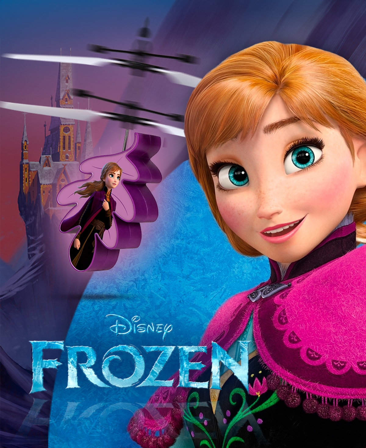 World Tech Toys Disney Frozen Anna Motion Sensing Ir Ufo Ball Helicopter In Multi