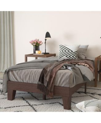 Eduardo Full Size Solid Wood Slatted Support No Box Spring Needed Platform Bed Frame