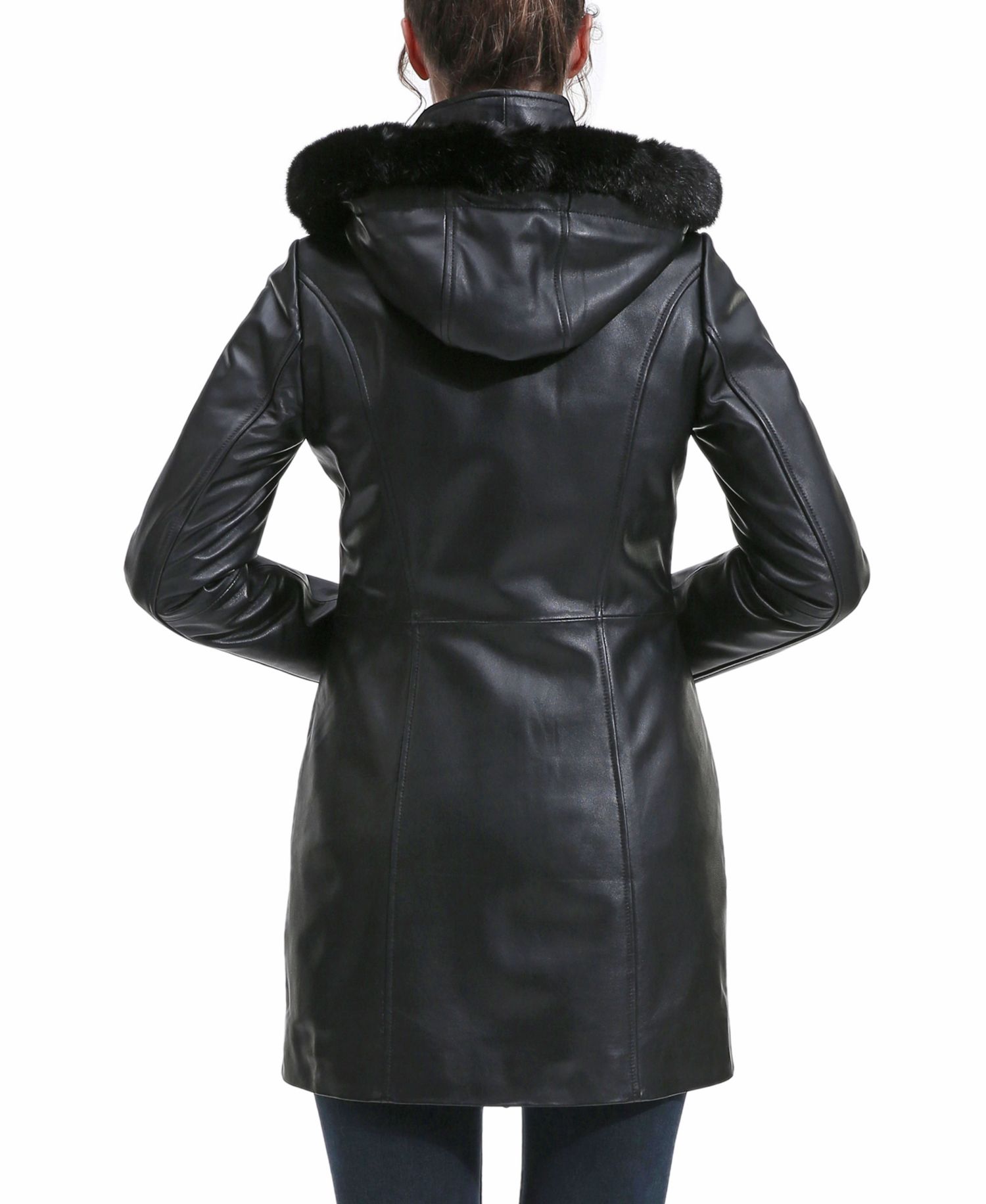 Women's Greta Leather Parka Coat