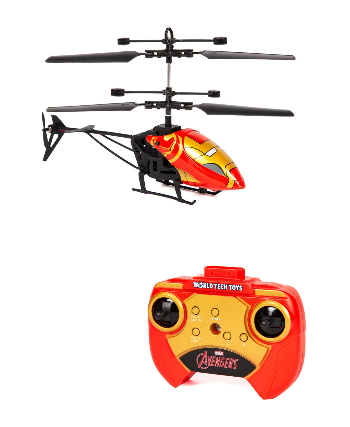 Детская игрушка World Tech Toys Mini Marvel Iron Man 2-Channel IR RTF Electric RC Helicopter — фото 1