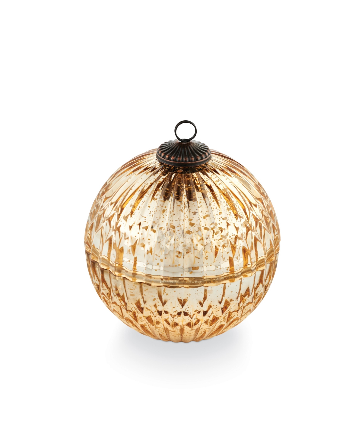 Winter White Gold Ornament Candle - Gold