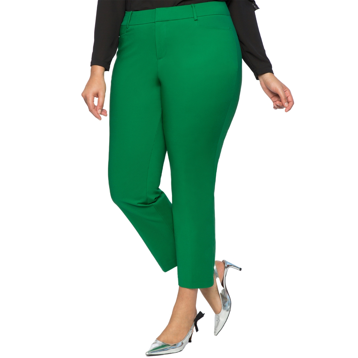 Eloquii Plus Size Kady Fit Double-Weave Pant