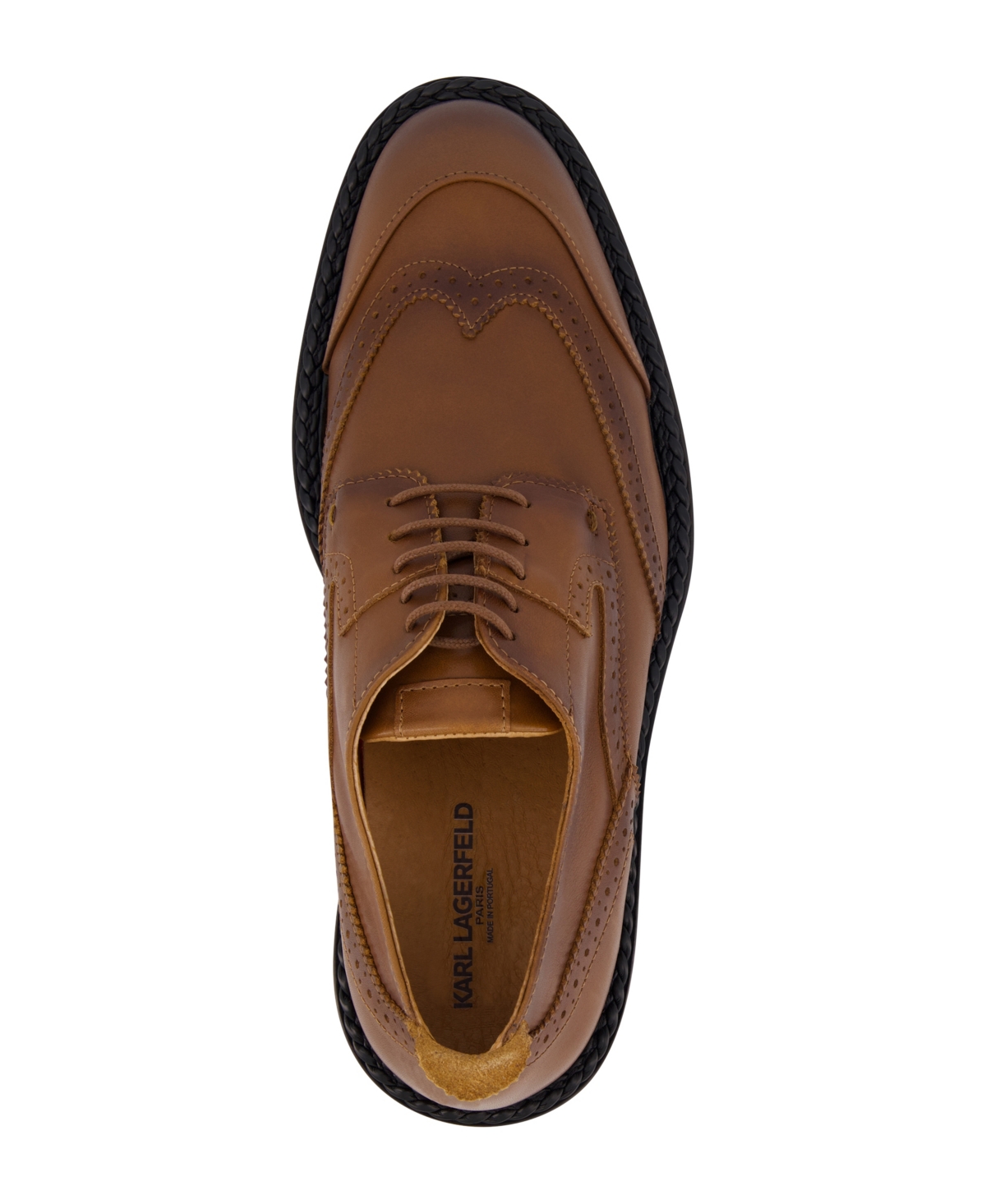 Karl Lagerfeld Paris Wingtip Derby In Cognac