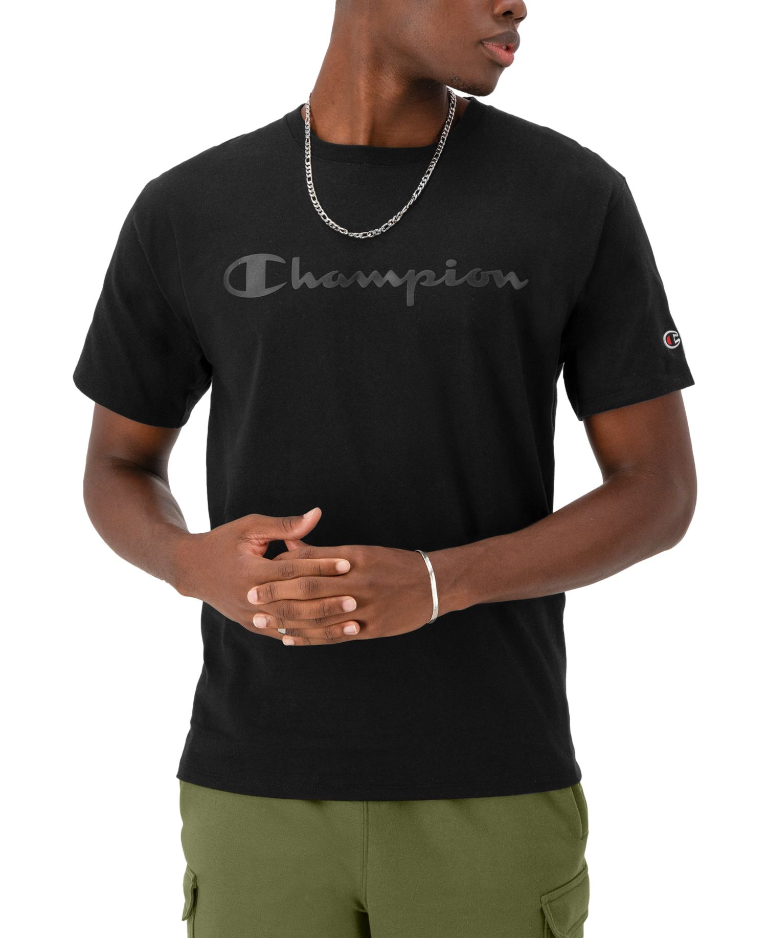 Men's Classic Graphic Tonal Script Logo T-Shirt
