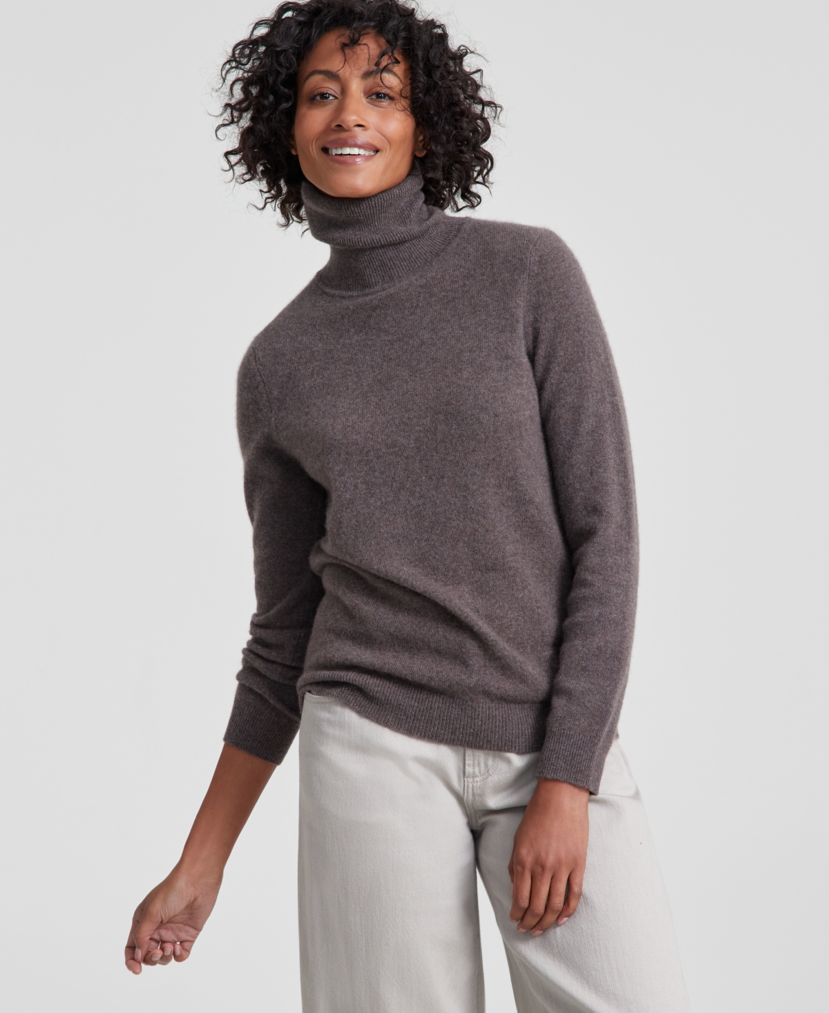 Charter Club 100% Cashmere Women's Petite Turtleneck Sweater, Created For Macy's