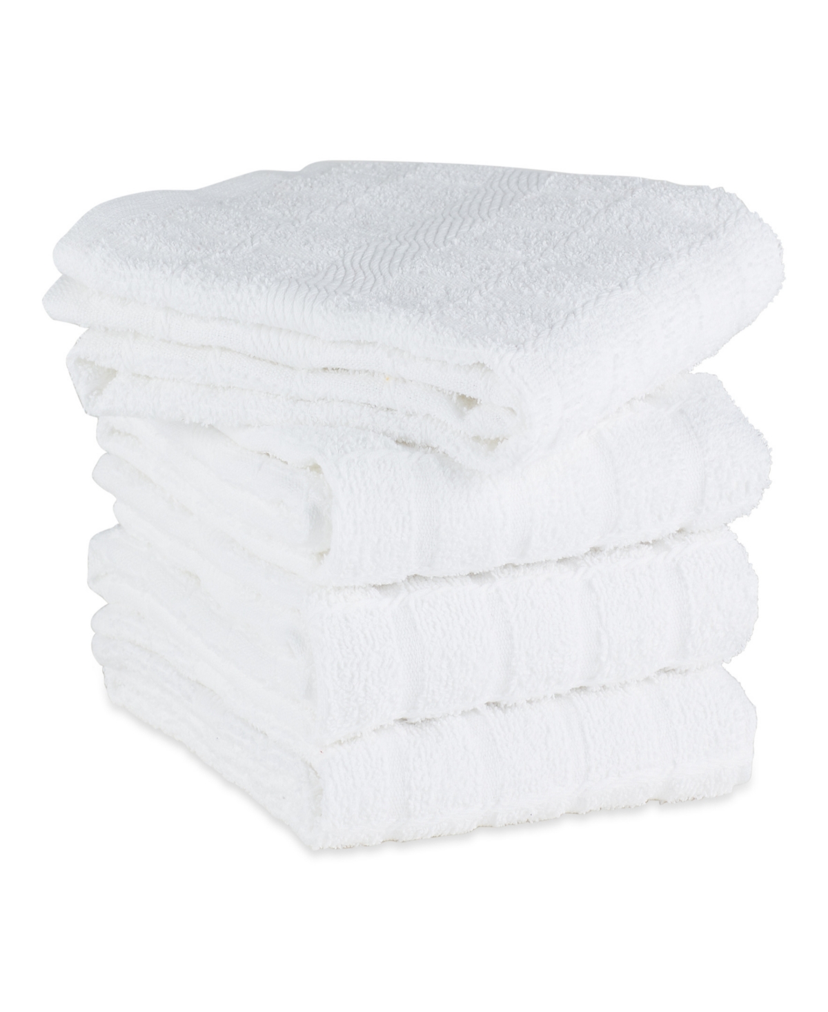 Design Imports Basic Terry Collection Windowpane Dishtowel Set, 16x26", Check, 4 Piece In Check