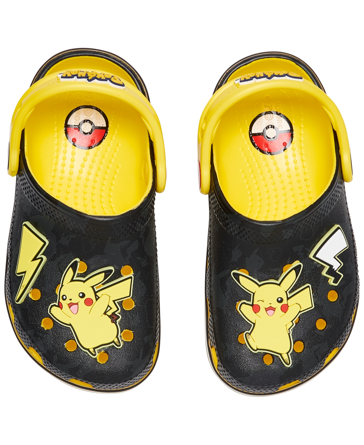 Shop Crocs Pokemon Toddler Kids' Pikachu Classic Clogs From Finish Line In Black,lemon